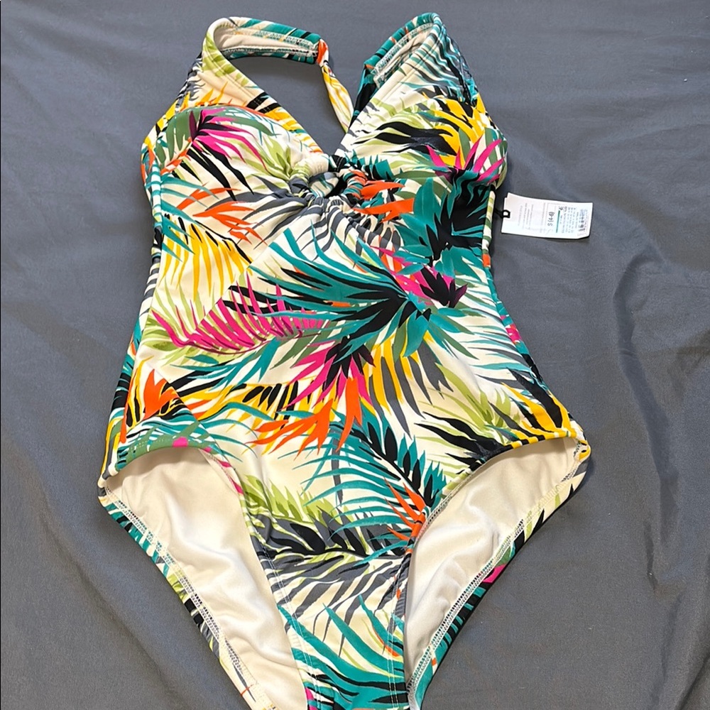 Tropical Print One Piece Swimsuit